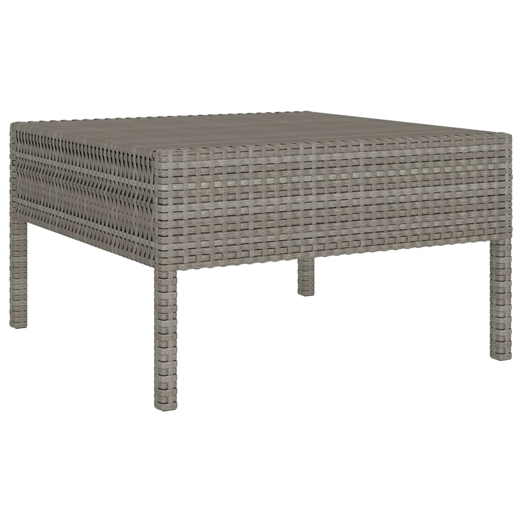 9-delige Loungeset met kussens poly rattan grijs is nu te koop bij PeponiXL, paradijselijk wonen!