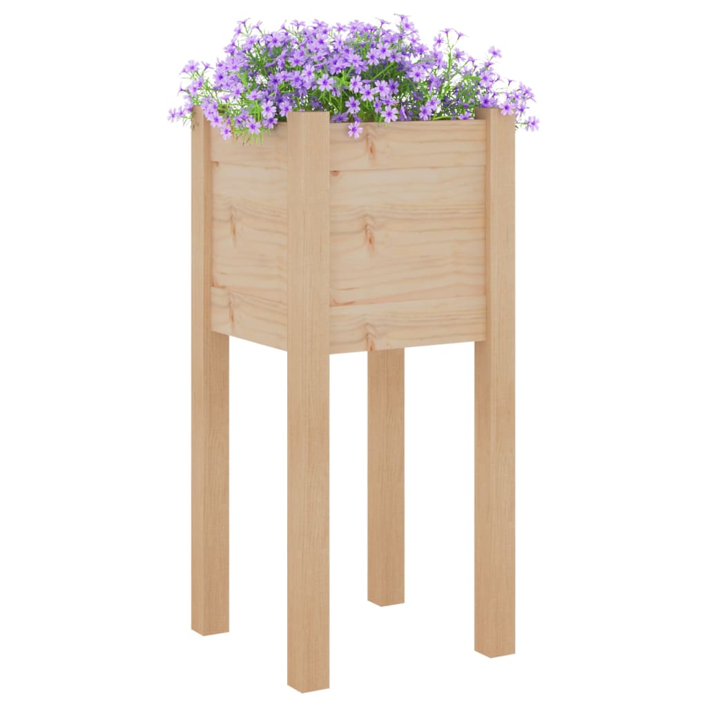 Plantenbakken 2 st 31x31x70 cm massief grenenhout is nu te koop bij PeponiXL, paradijselijk wonen!