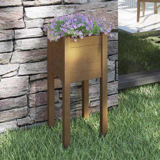 Plantenbak 31x31x70 cm massief grenenhout honingbruin is nu te koop bij PeponiXL, paradijselijk wonen!