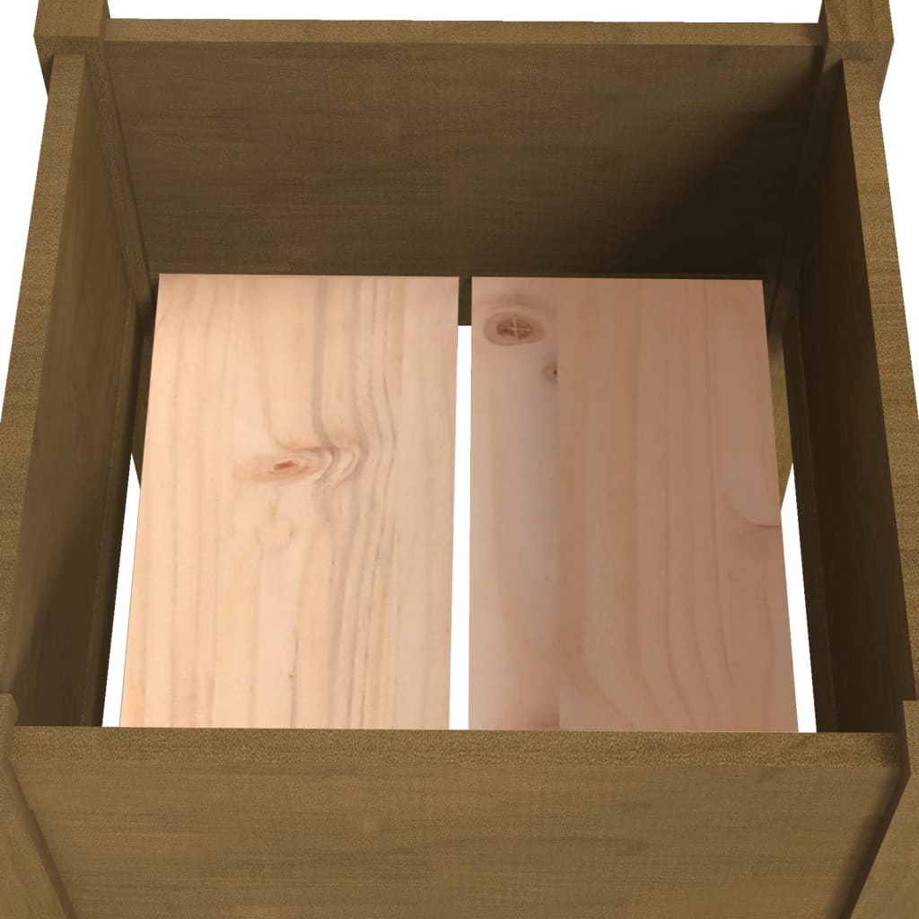 Plantenbak 40x40x70 cm massief grenenhout honingbruin is nu te koop bij PeponiXL, paradijselijk wonen!