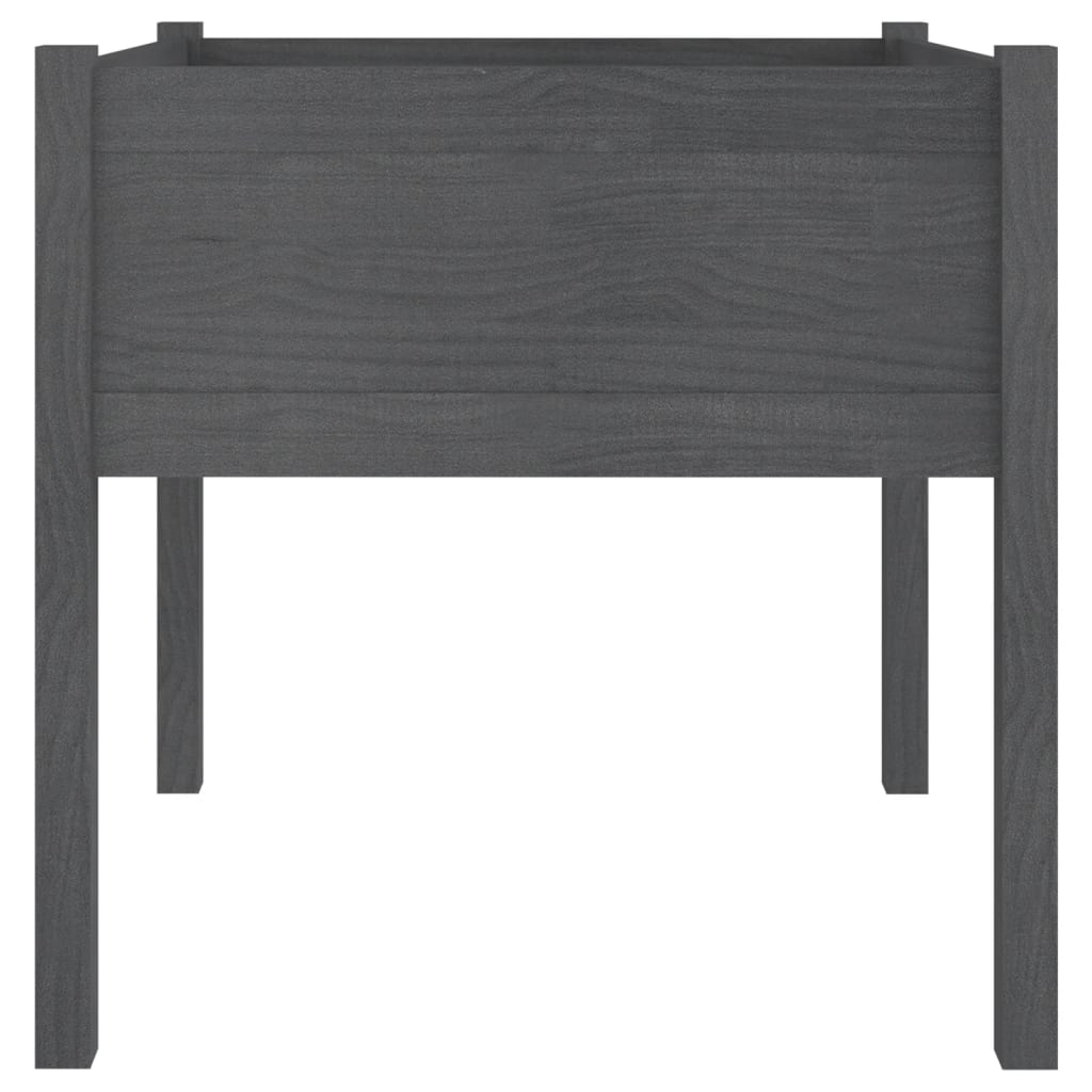 Plantenbakken 2 st 70x70x70 cm massief grenenhout grijs is nu te koop bij PeponiXL, paradijselijk wonen!