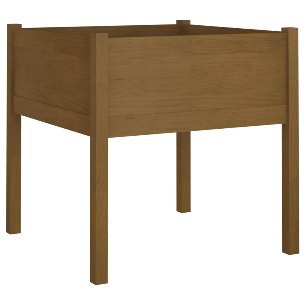 Plantenbakken 2 st 70x70x70 cm massief grenenhout honingbruin is nu te koop bij PeponiXL, paradijselijk wonen!