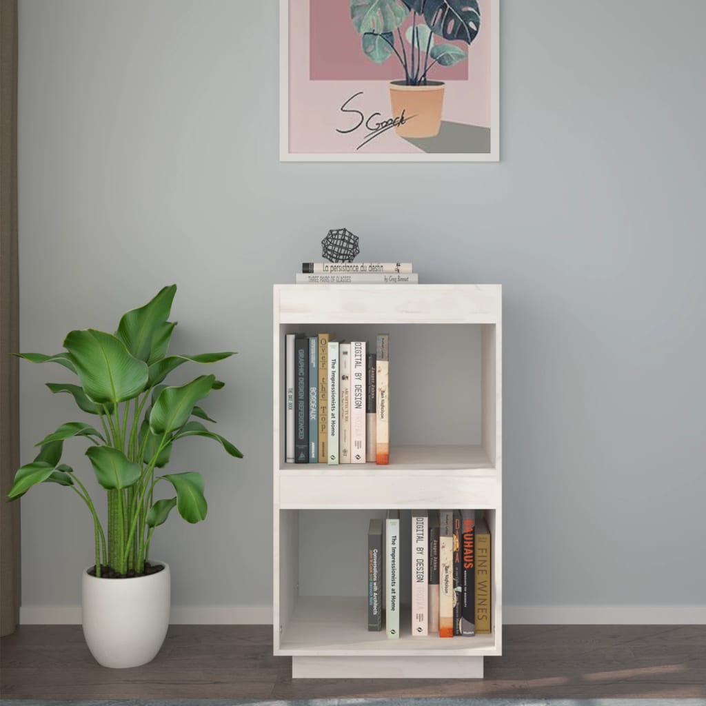 Boekenkast 40x35x71 cm massief grenenhout wit is nu te koop bij PeponiXL, paradijselijk wonen!