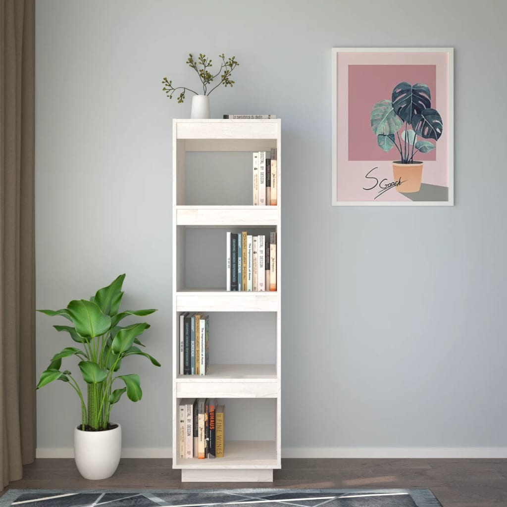 Boekenkast/kamerscherm 40x35x135 cm massief grenenhout wit is nu te koop bij PeponiXL, paradijselijk wonen!