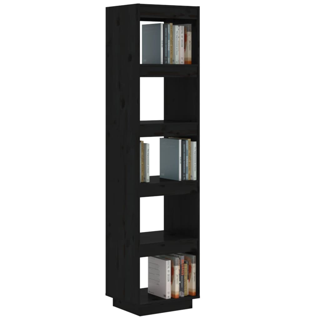 Boekenkast/kamerscherm 40x35x167 cm massief grenenhout zwart is nu te koop bij PeponiXL, paradijselijk wonen!