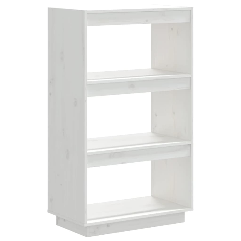 Boekenkast/kamerscherm 60x35x103 cm massief grenenhout wit is nu te koop bij PeponiXL, paradijselijk wonen!