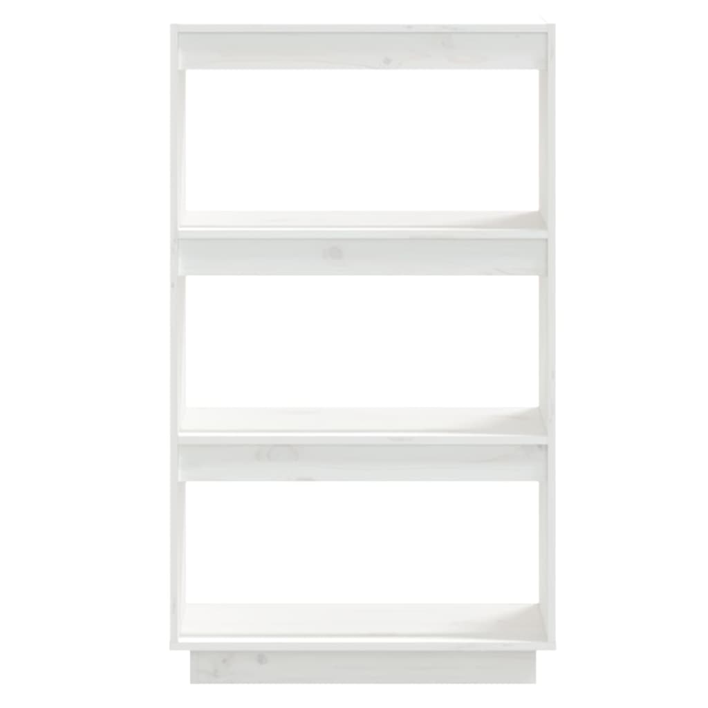 Boekenkast/kamerscherm 60x35x103 cm massief grenenhout wit is nu te koop bij PeponiXL, paradijselijk wonen!