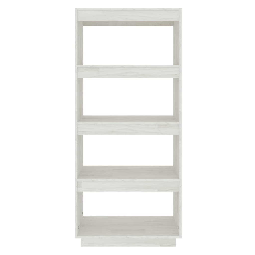 Boekenkast/kamerscherm 60x35x135 cm massief grenenhout wit is nu te koop bij PeponiXL, paradijselijk wonen!