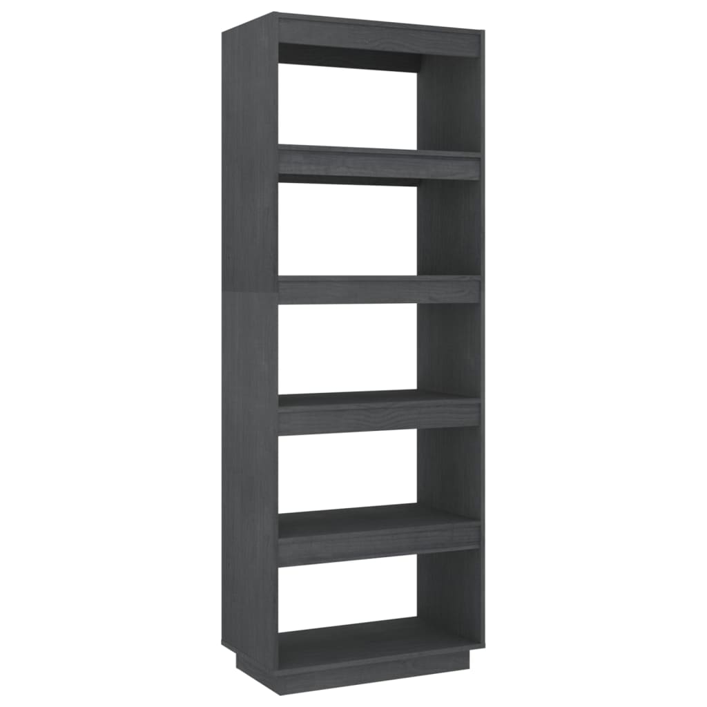 Boekenkast/kamerscherm 60x35x167 cm massief grenenhout grijs is nu te koop bij PeponiXL, paradijselijk wonen!