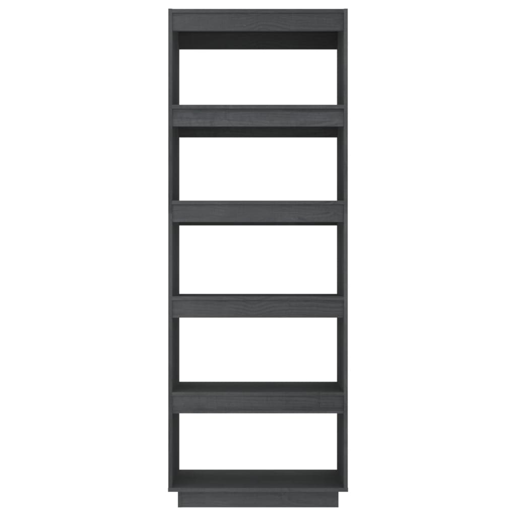 Boekenkast/kamerscherm 60x35x167 cm massief grenenhout grijs is nu te koop bij PeponiXL, paradijselijk wonen!