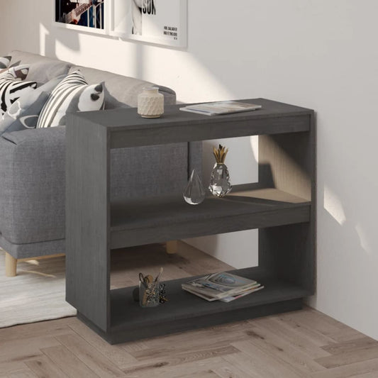 Boekenkast 80x35x71 cm massief grenenhout grijs is nu te koop bij PeponiXL, paradijselijk wonen!