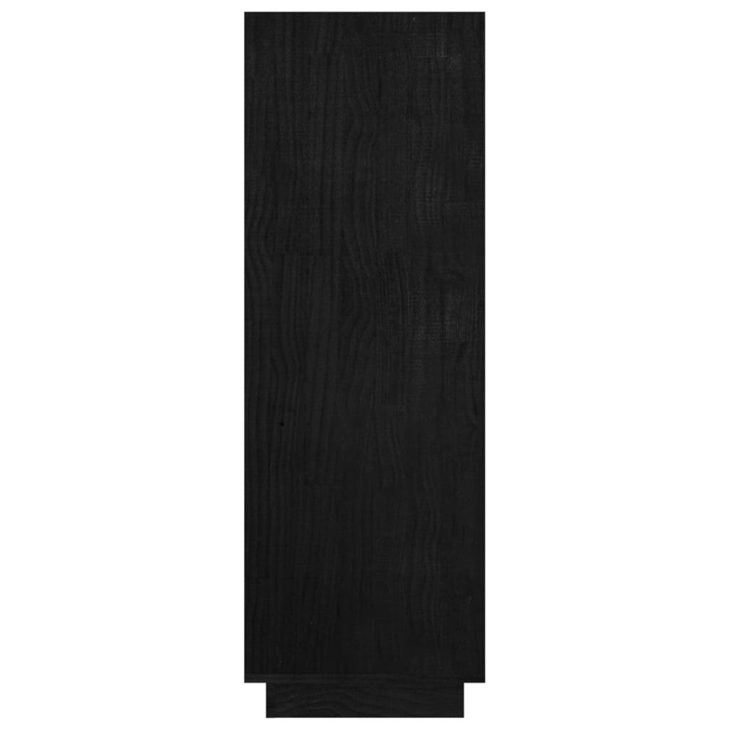 Boekenkast/kamerscherm 80x35x103 cm massief grenenhout zwart is nu te koop bij PeponiXL, paradijselijk wonen!
