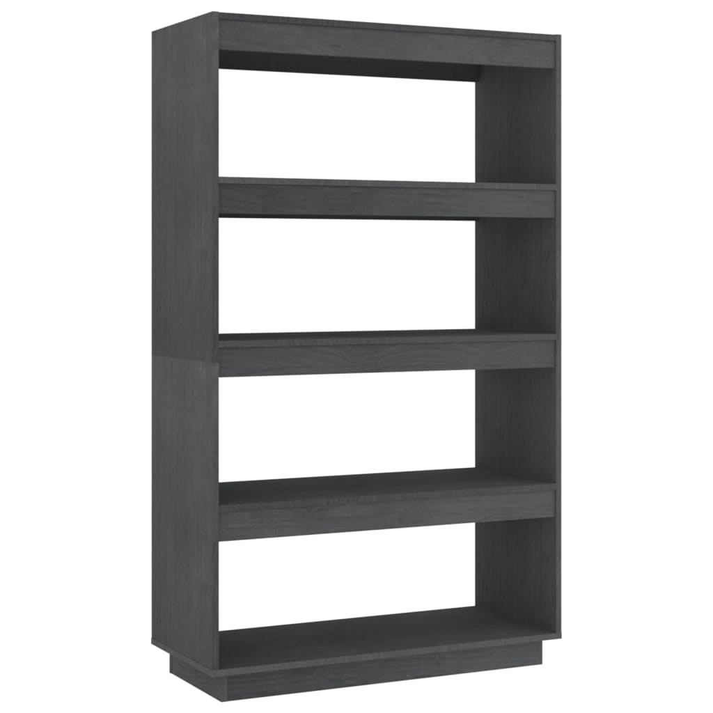 Boekenkast/kamerscherm 80x35x135 cm massief grenenhout grijs is nu te koop bij PeponiXL, paradijselijk wonen!