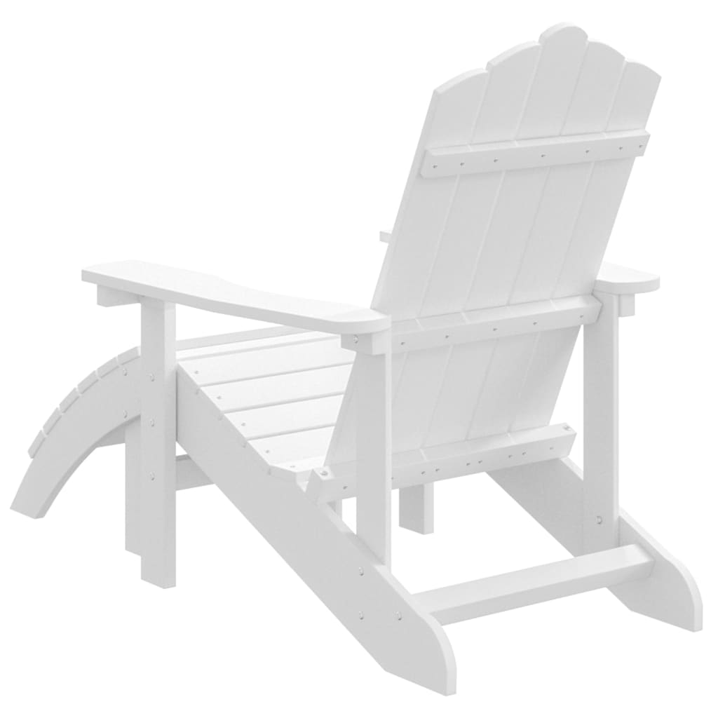 Tuinstoel Adirondack met voetenbank HDPE wit is nu te koop bij PeponiXL, paradijselijk wonen!