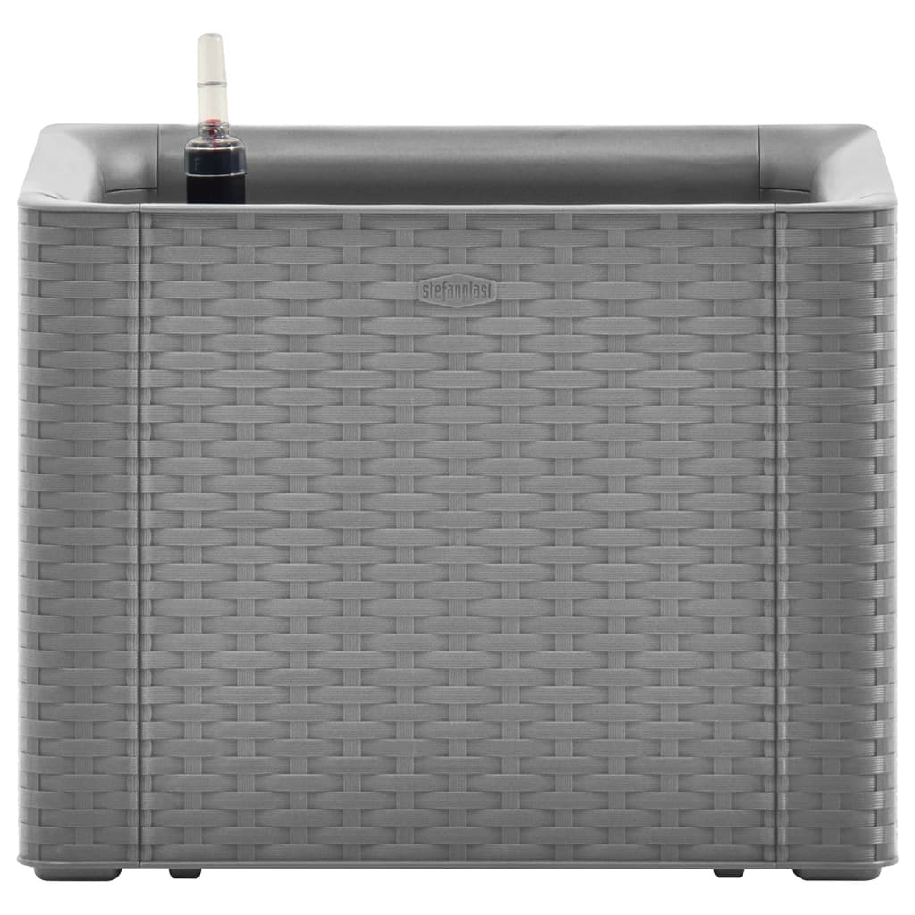 Plantenbak hoog met zelfbewateringssysteem 43x43x33 cm grijs is nu te koop bij PeponiXL, paradijselijk wonen!