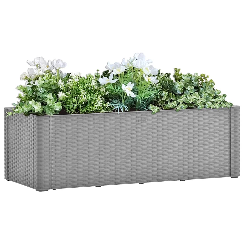 Plantenbak verhoogd met bewateringssysteem 100x43x33 cm grijs is nu te koop bij PeponiXL, paradijselijk wonen!