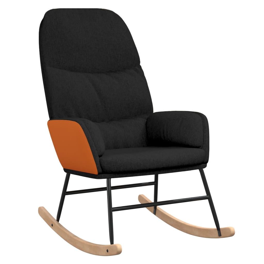Schommelstoel stof zwart is nu te koop bij PeponiXL, paradijselijk wonen!
