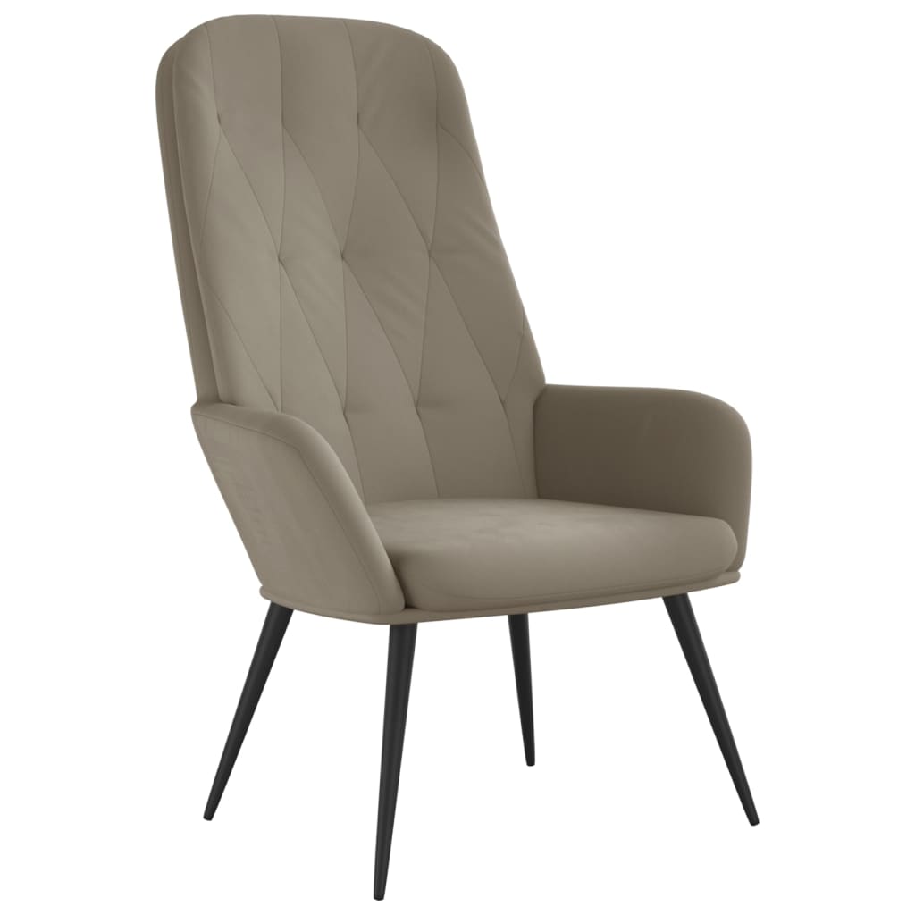 Relaxstoel fluweel lichtgrijs is nu te koop bij PeponiXL, paradijselijk wonen!
