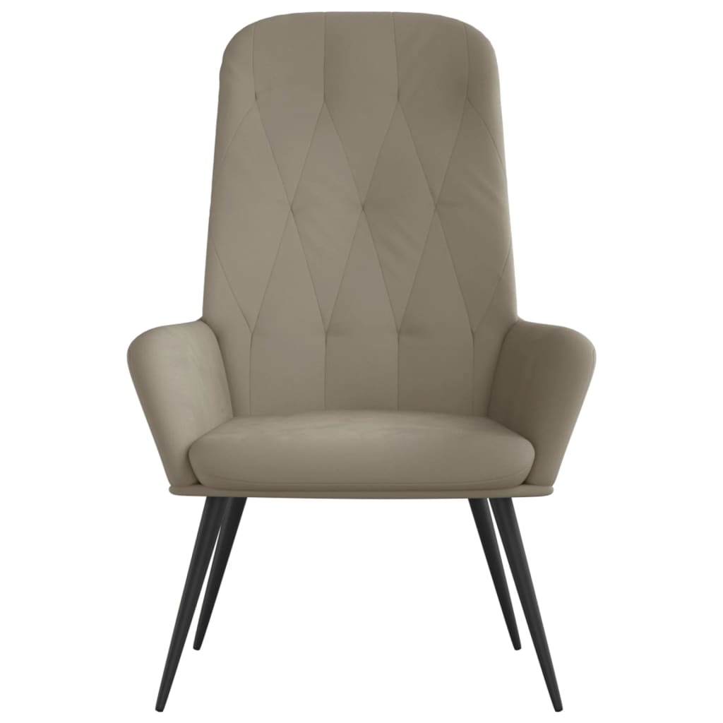 Relaxstoel fluweel lichtgrijs is nu te koop bij PeponiXL, paradijselijk wonen!