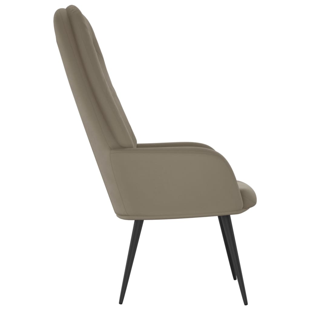 Relaxstoel fluweel lichtgrijs is nu te koop bij PeponiXL, paradijselijk wonen!