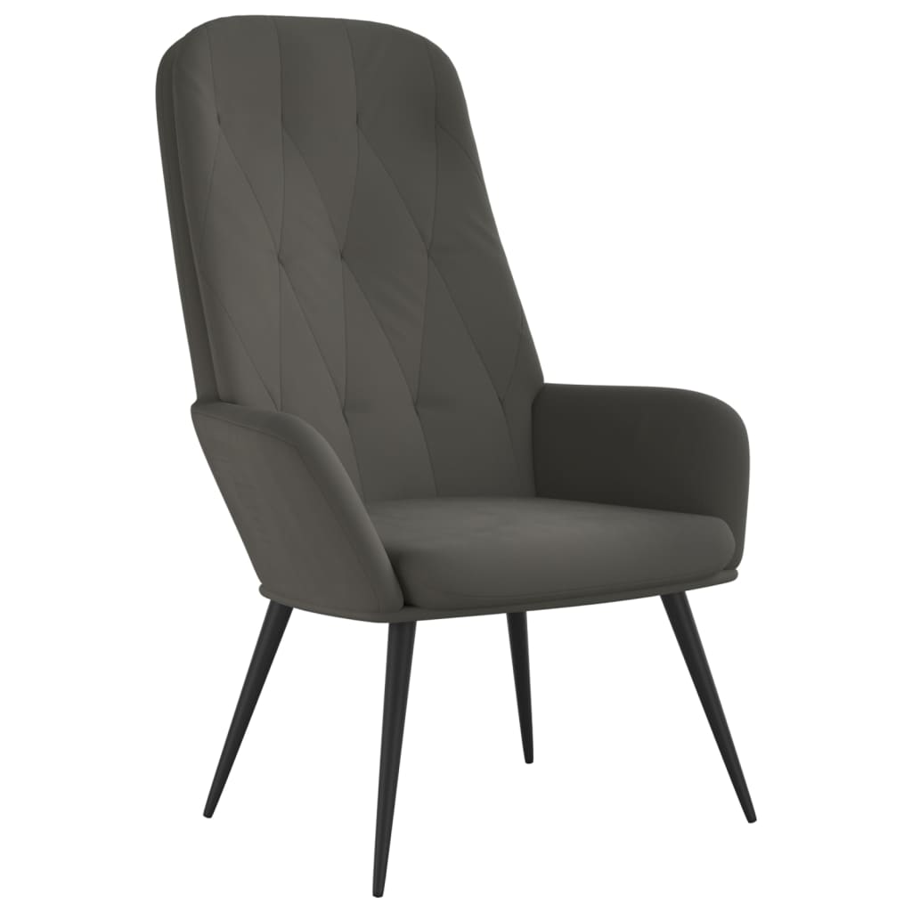 Relaxstoel fluweel donkergrijs is nu te koop bij PeponiXL, paradijselijk wonen!