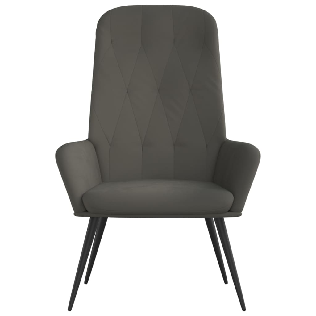 Relaxstoel fluweel donkergrijs is nu te koop bij PeponiXL, paradijselijk wonen!