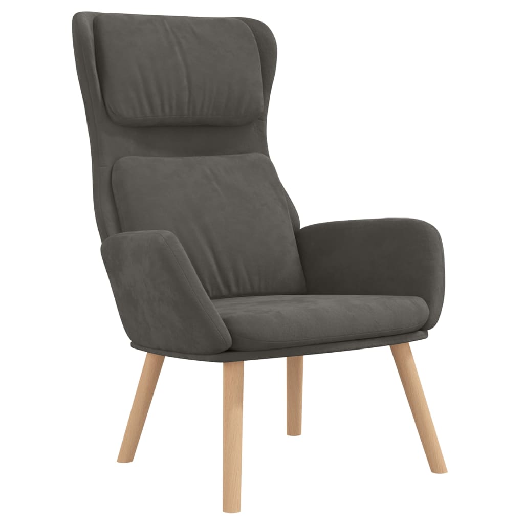 Relaxstoel fluweel donkergrijs is nu te koop bij PeponiXL, paradijselijk wonen!