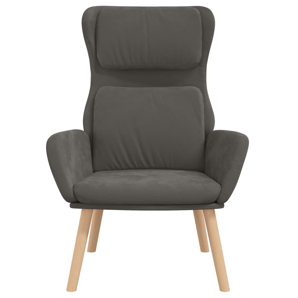 Relaxstoel fluweel donkergrijs is nu te koop bij PeponiXL, paradijselijk wonen!