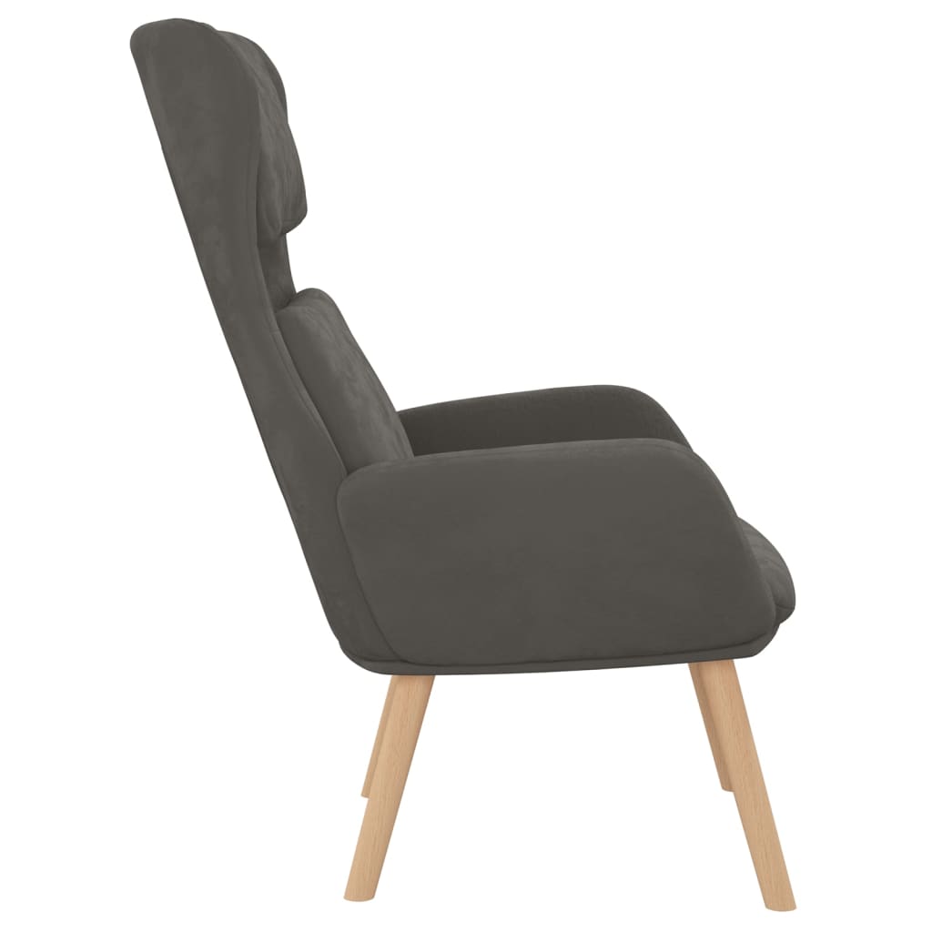 Relaxstoel fluweel donkergrijs is nu te koop bij PeponiXL, paradijselijk wonen!