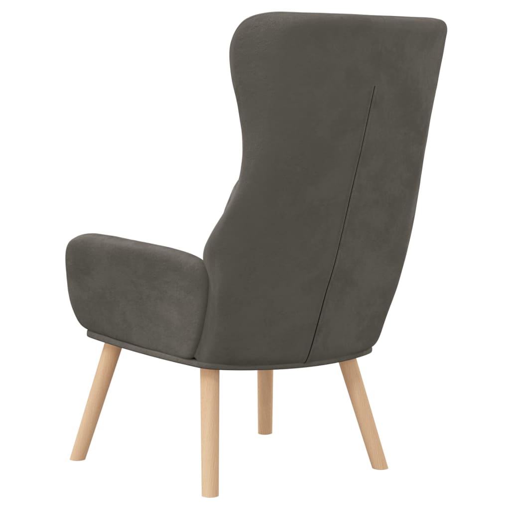 Relaxstoel fluweel donkergrijs is nu te koop bij PeponiXL, paradijselijk wonen!