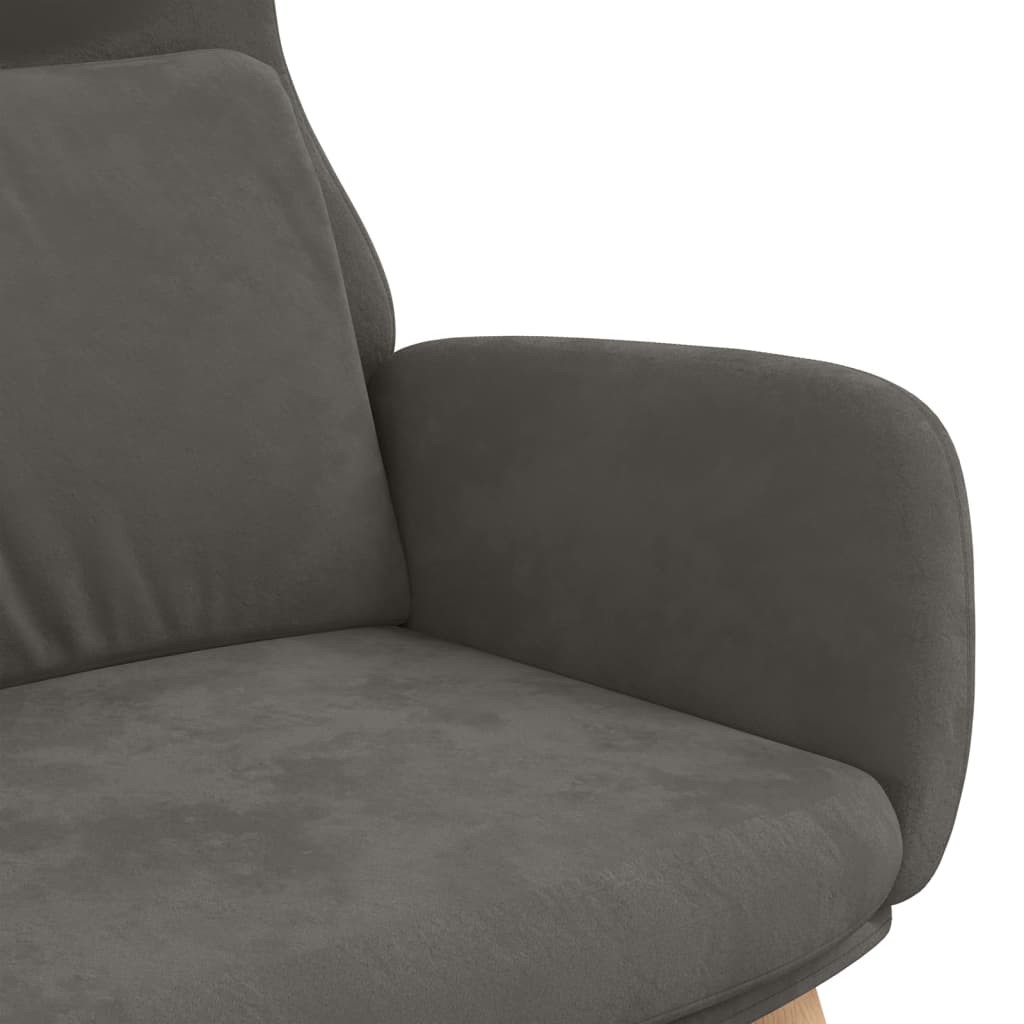 Relaxstoel fluweel donkergrijs is nu te koop bij PeponiXL, paradijselijk wonen!