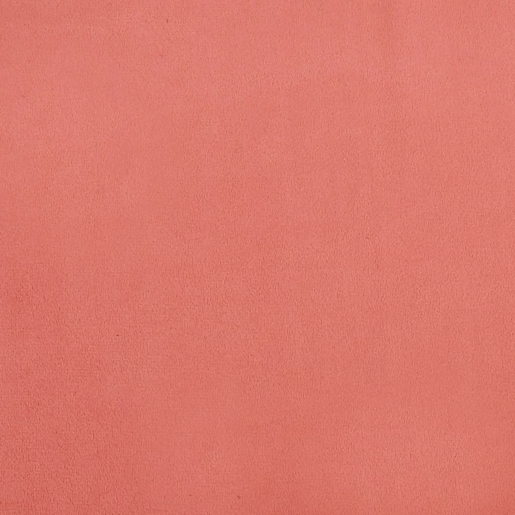 Voetenbank 60x60x36 cm fluweel roze is nu te koop bij PeponiXL, paradijselijk wonen!