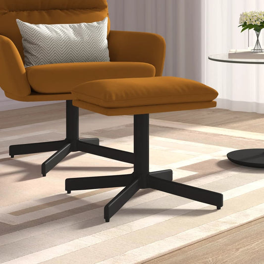 Voetenbank 60x60x36 cm fluweel bruin is nu te koop bij PeponiXL, paradijselijk wonen!