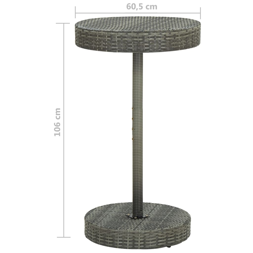 3-delige Tuinbarset met kussens poly rattan grijs is nu te koop bij PeponiXL, paradijselijk wonen!