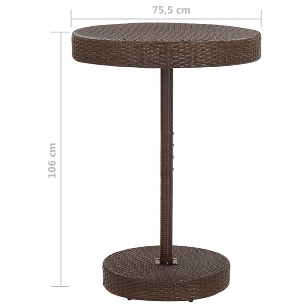 5-delige Tuinbarset met kussens poly rattan bruin is nu te koop bij PeponiXL, paradijselijk wonen!