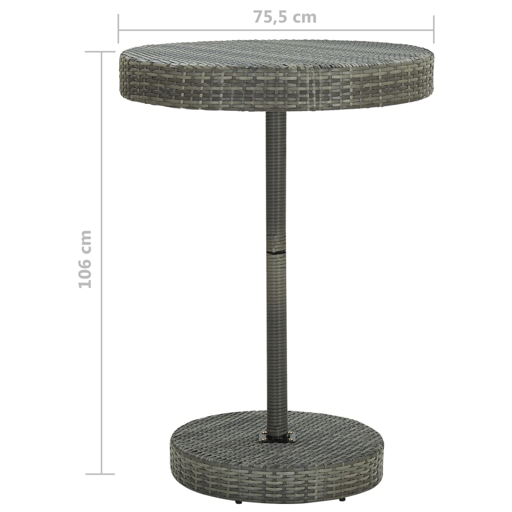 5-delige Tuinbarset met kussens poly rattan grijs is nu te koop bij PeponiXL, paradijselijk wonen!