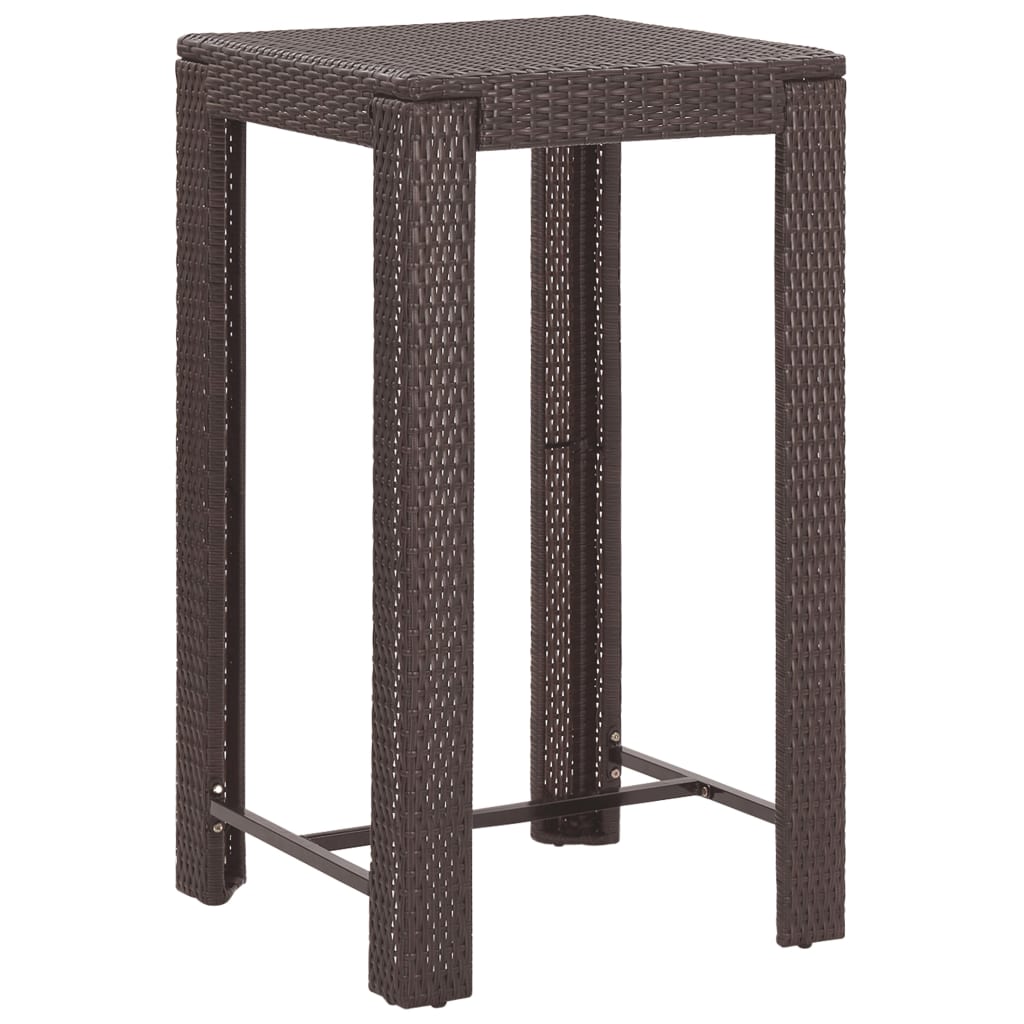 3-delige Tuinbarset met kussens poly rattan bruin is nu te koop bij PeponiXL, paradijselijk wonen!