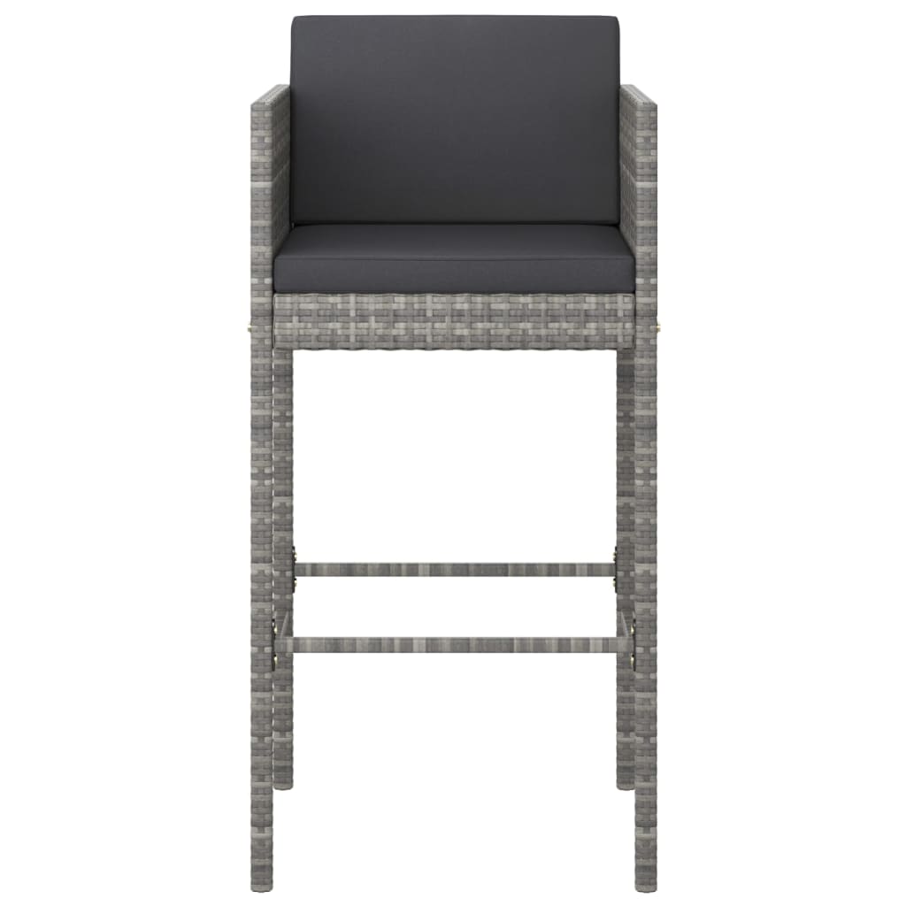 5-delige Tuinbarset met kussens poly rattan grijs is nu te koop bij PeponiXL, paradijselijk wonen!