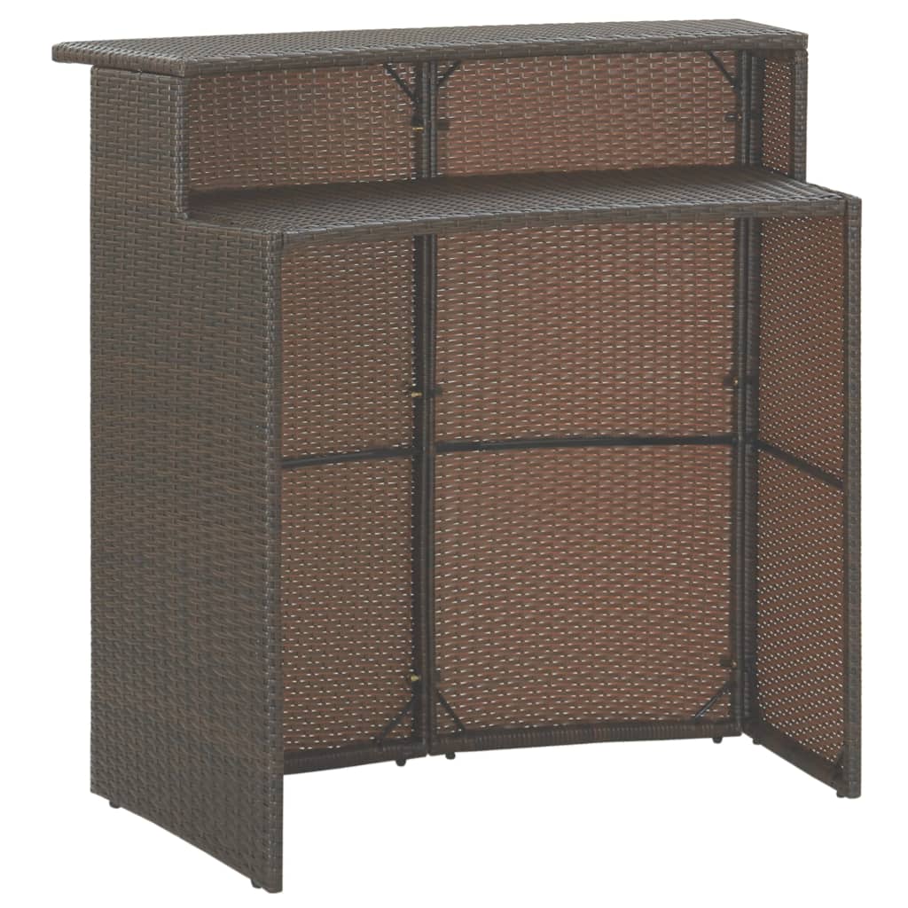 3-delige Tuinbarset met kussens poly rattan bruin is nu te koop bij PeponiXL, paradijselijk wonen!