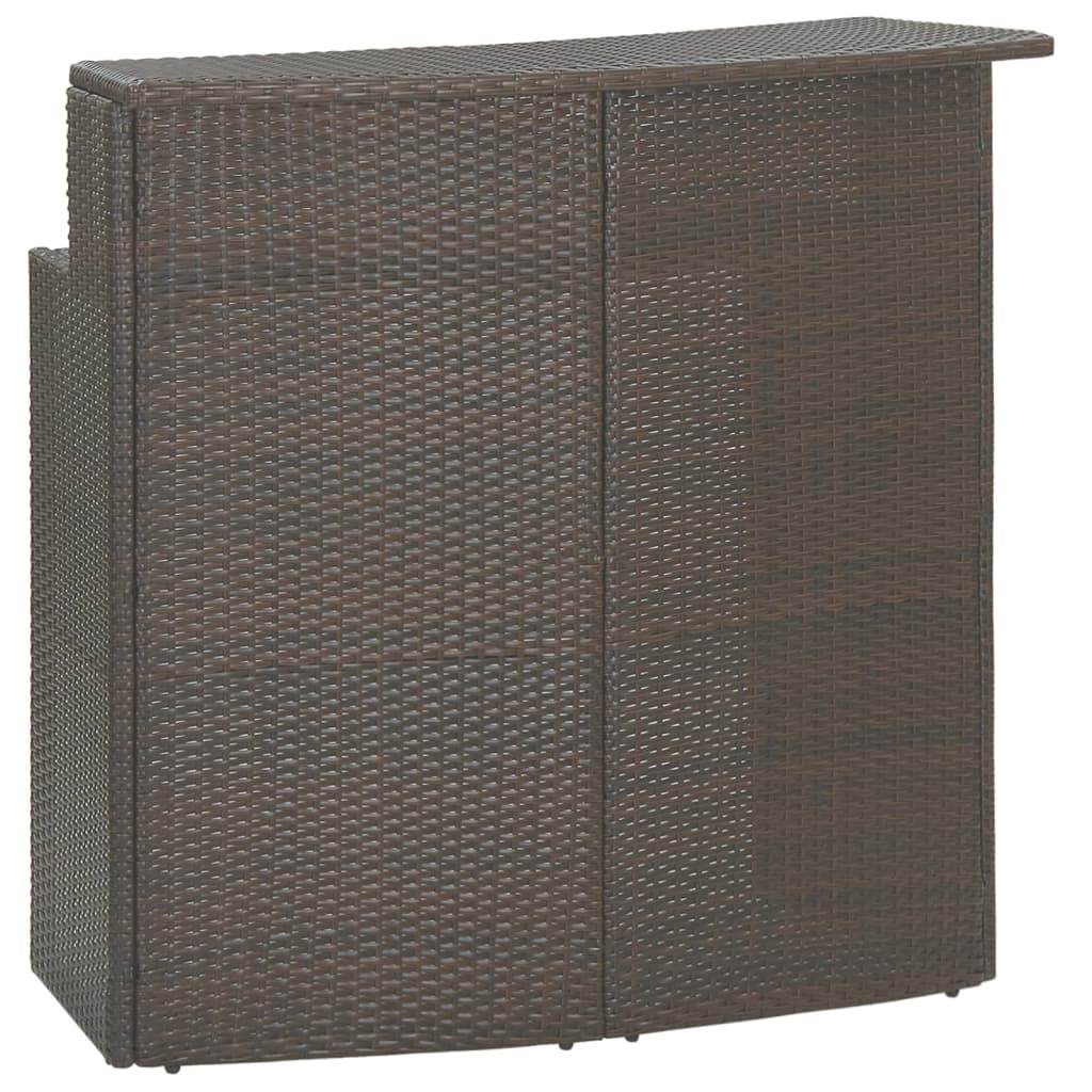 3-delige Tuinbarset met kussens poly rattan bruin is nu te koop bij PeponiXL, paradijselijk wonen!