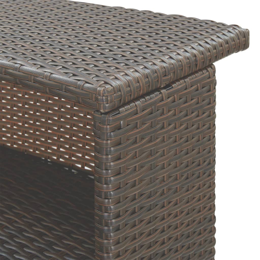 3-delige Tuinbarset met kussens poly rattan bruin is nu te koop bij PeponiXL, paradijselijk wonen!