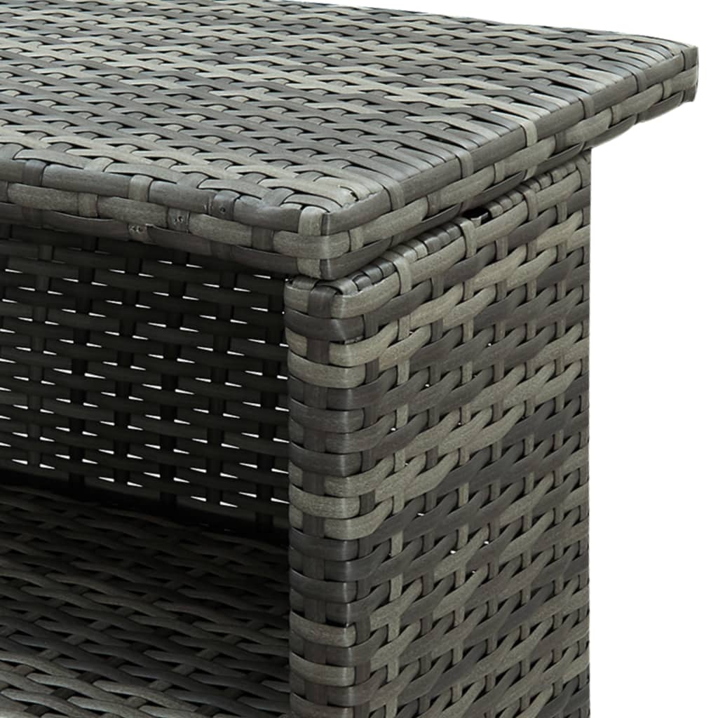 3-delige Tuinbarset met kussens poly rattan grijs is nu te koop bij PeponiXL, paradijselijk wonen!