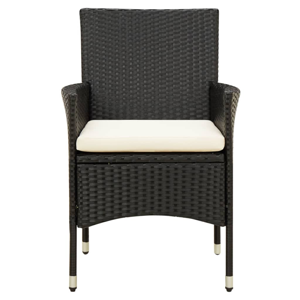 5-delige Tuinset met kussens poly rattan zwart is nu te koop bij PeponiXL, paradijselijk wonen!