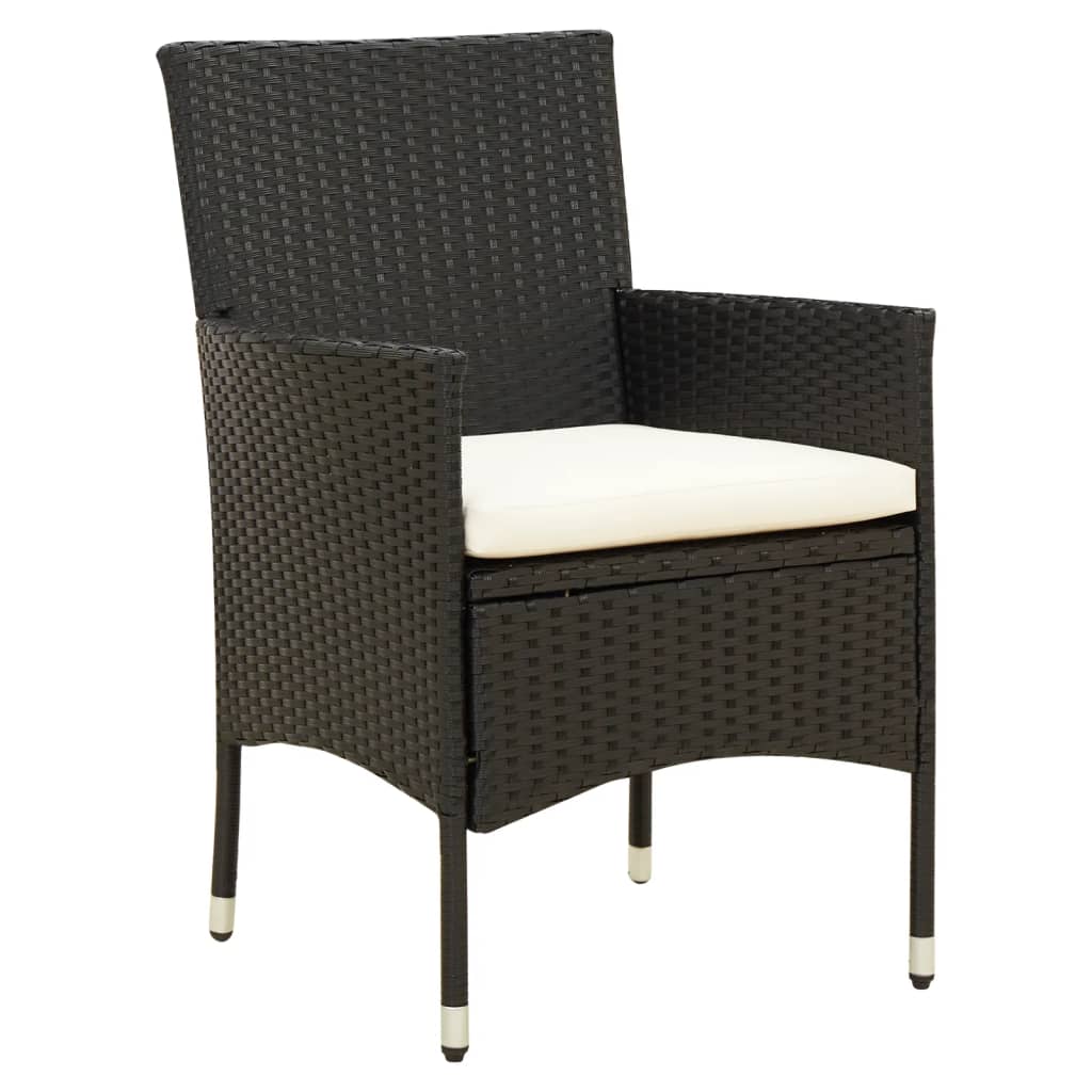 7-delige Tuinset met kussens poly rattan zwart is nu te koop bij PeponiXL, paradijselijk wonen!
