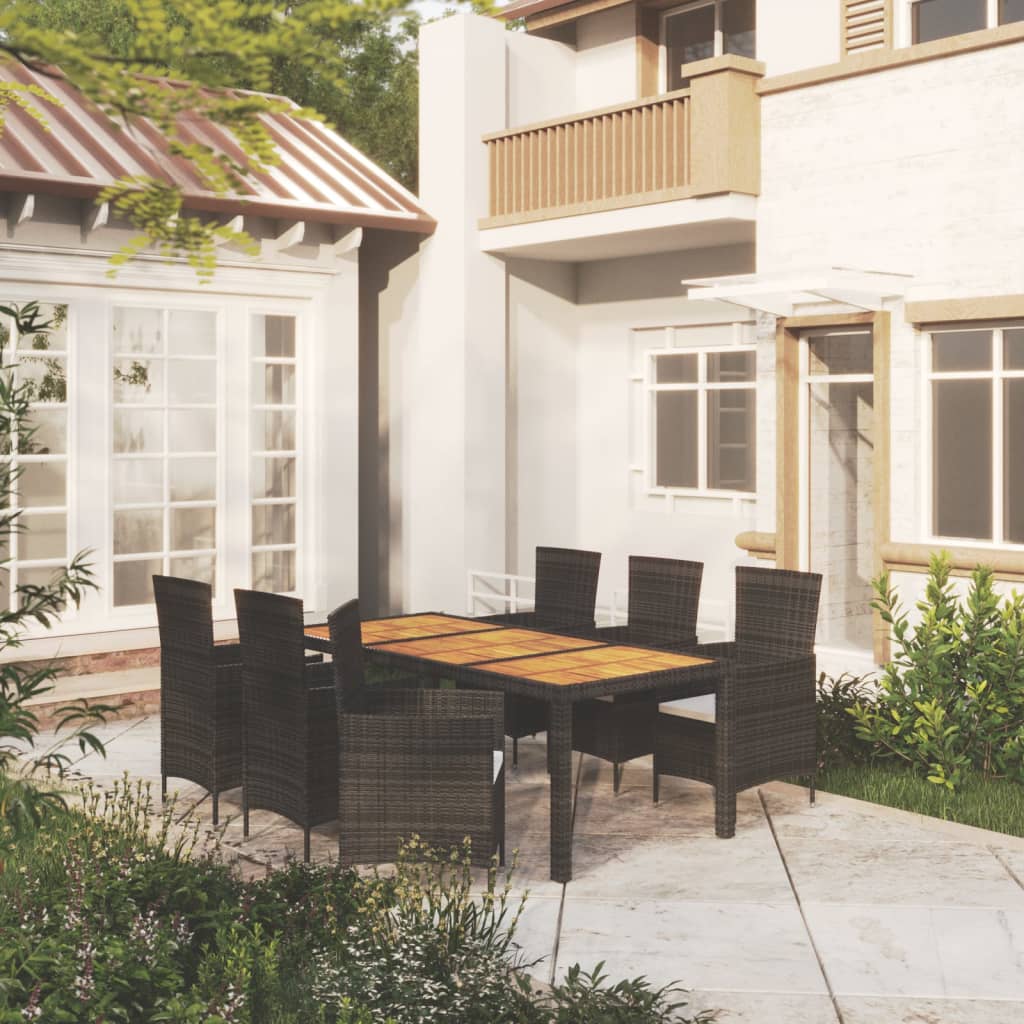 7-delige Tuinset met kussens poly rattan zwart is nu te koop bij PeponiXL, paradijselijk wonen!