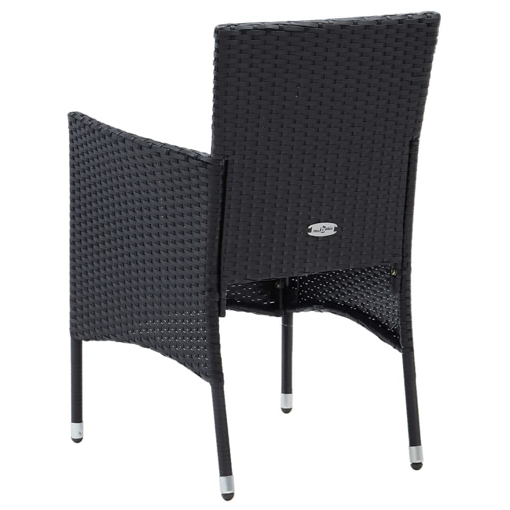 5-delige Tuinset met kussens poly rattan zwart is nu te koop bij PeponiXL, paradijselijk wonen!
