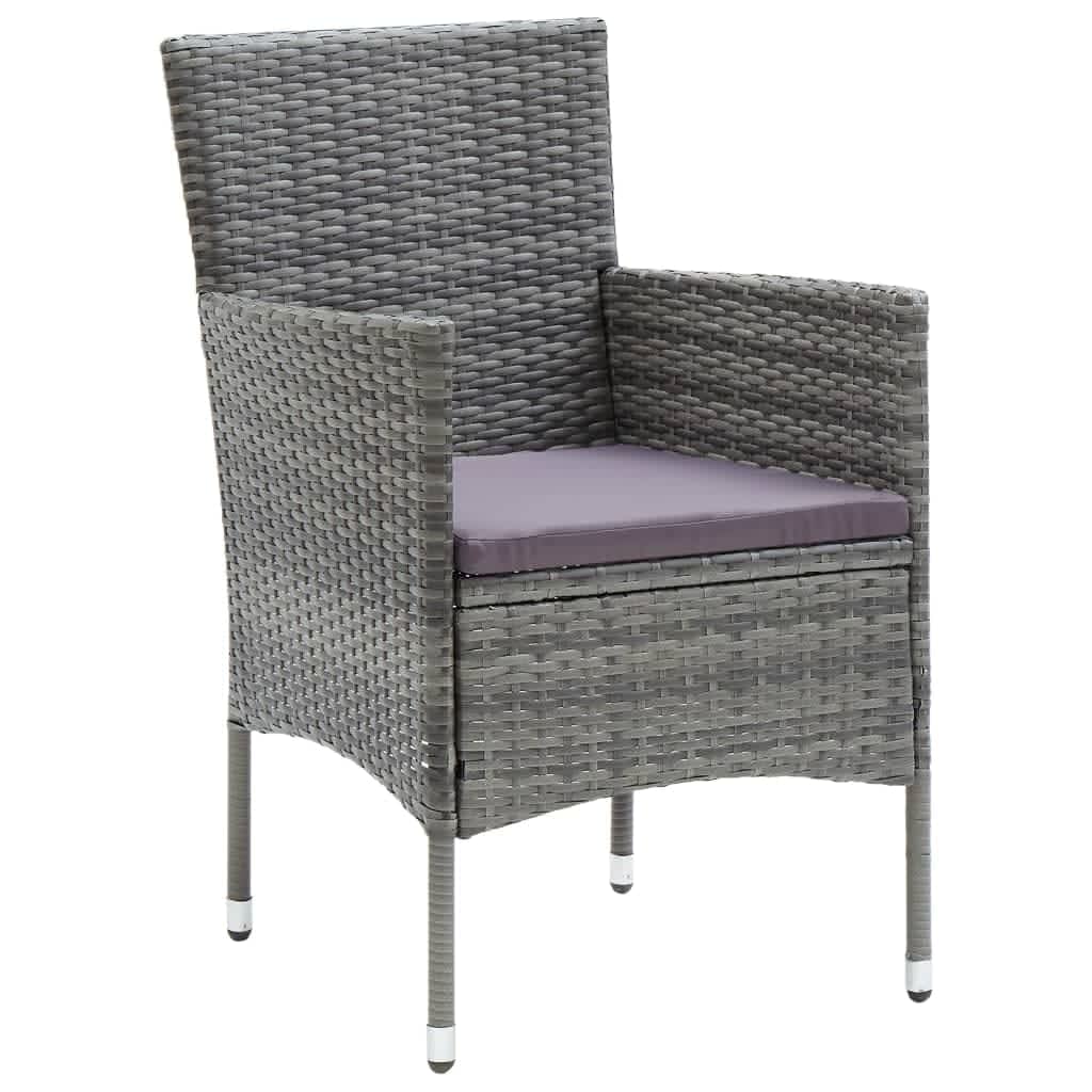 5-delige Tuinset met kussens poly rattan grijs is nu te koop bij PeponiXL, paradijselijk wonen!