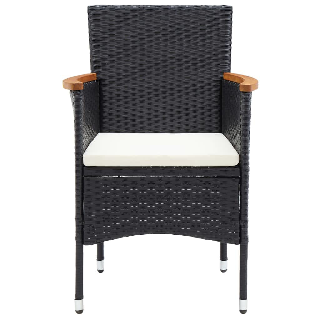5-delige Tuinset met kussens poly rattan zwart is nu te koop bij PeponiXL, paradijselijk wonen!