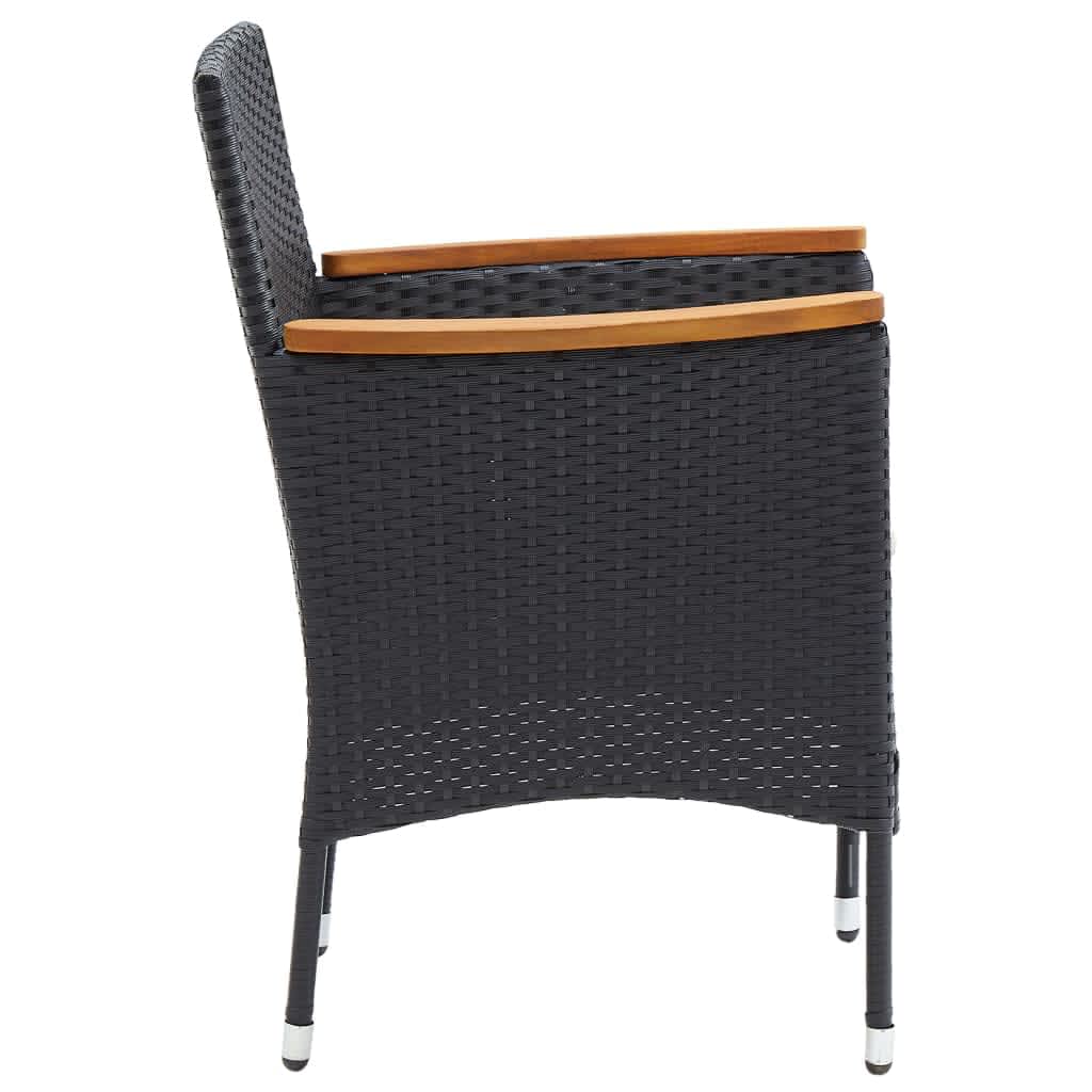 5-delige Tuinset met kussens poly rattan zwart is nu te koop bij PeponiXL, paradijselijk wonen!