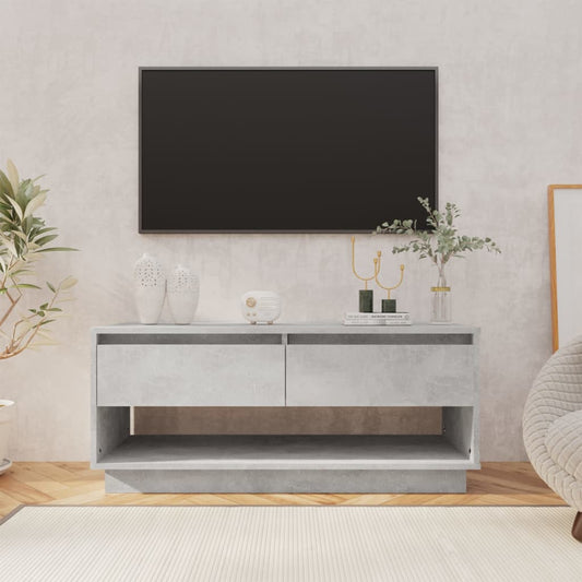 Tv-meubel 102x41x44 cm bewerkt hout betongrijs is nu te koop bij PeponiXL, paradijselijk wonen!